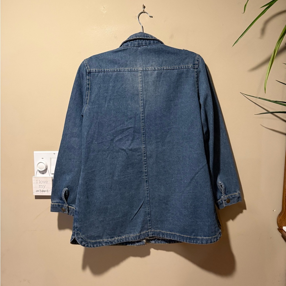 Blue Denim Jean Jacket, Fits Size Small - Picture 11 of 16